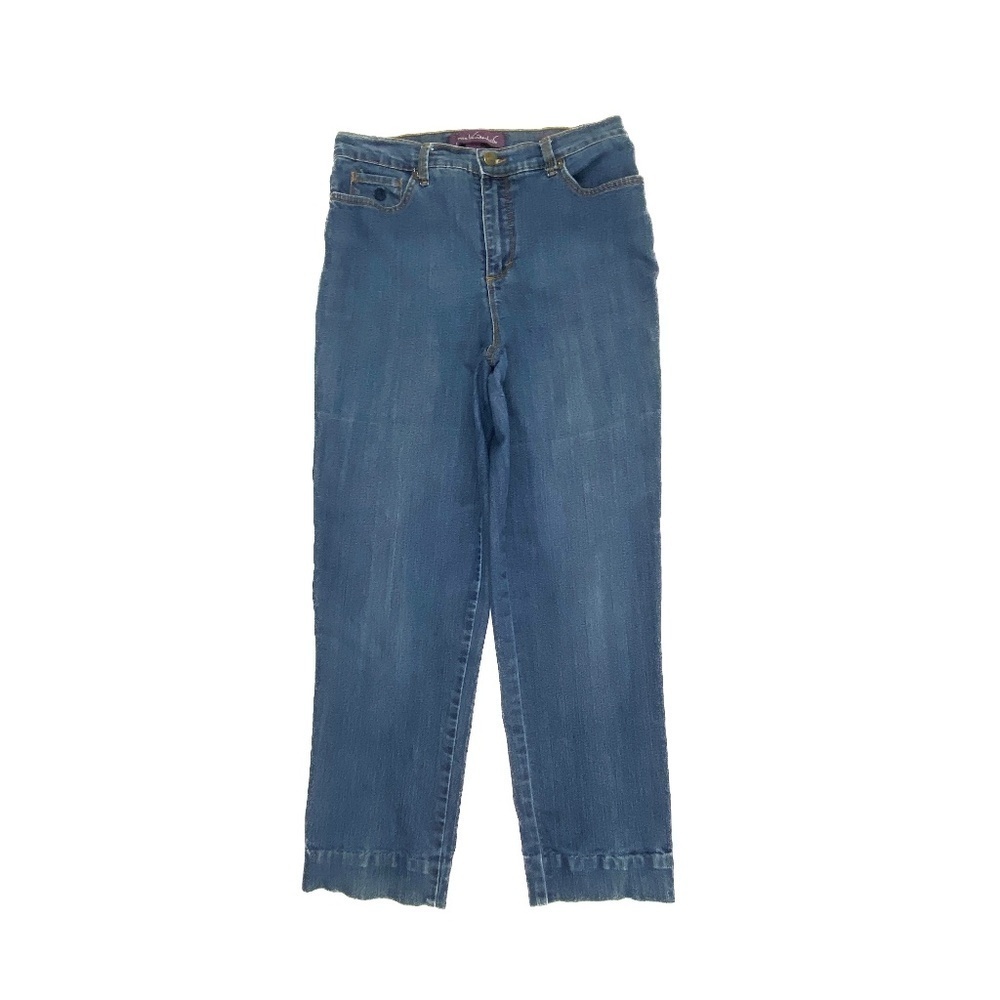 Gloria Vanderbilt Amanda Straight Leg Women's size 8P Dark Wash Blue Denim Jeans